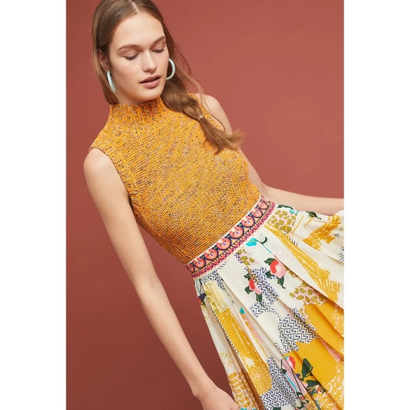 ANTHROPOLOGIE Knit Mock Turtleneck Sweater Tank Top NWOT Size XL - Picture 6 of 10